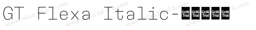 GT Flexa Italic字体转换
